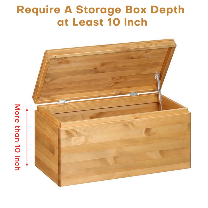 2 Pack Soft Close Toy Box Hinges for Heavy Curved,