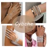 Cybche Punk Vinyl Heishi Bead Bracelet Blue Heishi Bracelet Gold