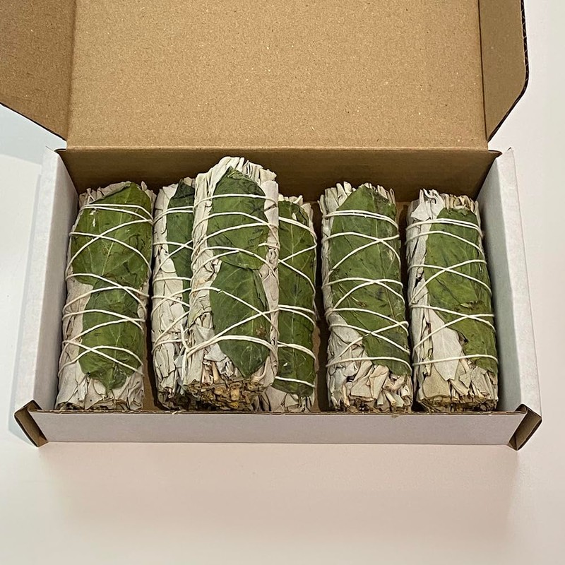 VIE Smudge Sticks, White Sage and Basil 4", Pack of