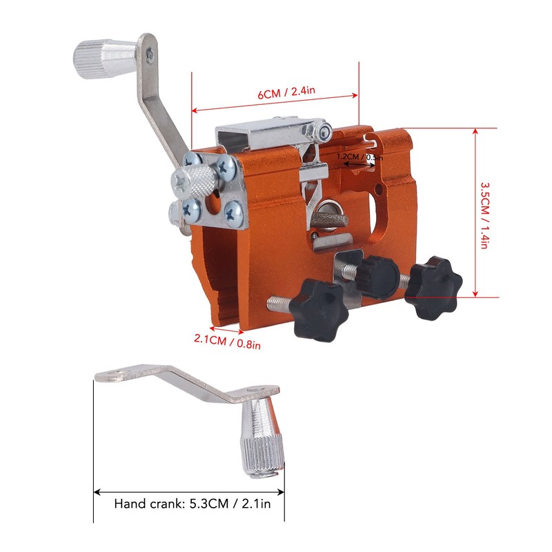 Portable Crank Chainsaw Sharpening Jig Stainless Steel Chainsaw Tooth Blade