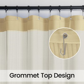 Flame Retardant Hospital Curtains Room Divider,Grommet Cubicle Curtains Divider Privacy Curtains for Hospital, Clinic, Lab(1 Panel, 5x8FT,Beige)