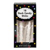 8" 10.8 oz. Bright White Rock Candy Sticks - 18