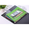 Wodison 3-Ring Pen Pencil Pouch with Clear Window Stationery Bag
