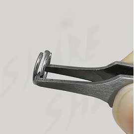 NEU AMZfishing® Mini Sprengringzange | Zange für Sprengringe | Splitringzange | Zange für Splitringe | Anglerzange | Angelzange | Ringzange Angeln | Zange Angeln (1, schwarz)