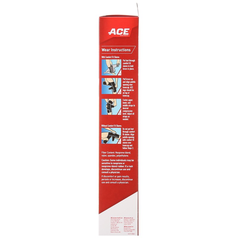 ACE Adjustable Knee Brace with Dual Side Stabilizers, Helps support