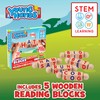 Creative Kids Wooden Reading Blocks - Set of 5 Spinning