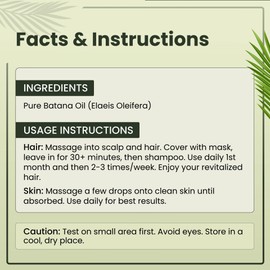 BeepWell Batana Oil for Hair Growth - Dr. Sebi Pure Batana Oil from Honduras- Unrefined Raw Hair Oil Prevents Hair Loss - Natural Organic Hair Oil for Men & Women, 4.2fl oz