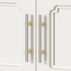 Rergy 5 Pack 3 Inch Brushed Nickel and Gold Cabinet