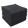 VIVOTE Black Microfibre Cloth Dish Cloth for Kitchen 9pack Cleaning