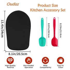 Oudizz Mixer Mover Sliding Mats for Kitchen aid Stand Mixer With 2 Silicone Spatula Pastry Slider Mat Pad Kitchen Appliance Slider Mat for Kitchen aid 4.5/5 Quart Appliances