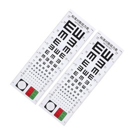 STOBAZA 2pcs Visual Eye Testing Chart Wall Hanging Print Eye Exam Chart for Home Hospital Clinic Use and Easy to Identify Visual Test for Adults