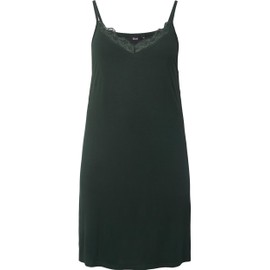 Zizzi Large Sizes Women's Viscose Negligee with Lace Size 42-60, Scarab