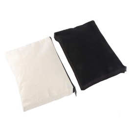 Outanaya 10PCS Cotton Canvas Zipper Storage Bags Portable Handheld Wash Bag for Toiletries Multi-Purpose Pencil Case for Travel and Home Use Black and Beige