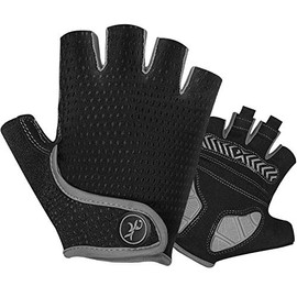 MOREOK Cycling Gloves Bike Gloves for Men/Women-[Breathable Anti-Slip 5MM Gel Pad] Biking Gloves Half Finger Road Bike MTB Bicycle Gloves-098-GRAY-S