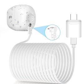 Itramax 10 Feet Right Angled Micro USB Power Cable with QC 3.0 Charger Brick,Power Supply Adapter and Charging Cord,Outdoor Quick Charger Compatible for Arlo Pro,Arlo Pro 2,Arlo Go,Arlo Security Light