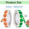 SamHeng 6000 Pcs Coloured Dot Stickers, 13mm Waterproof Circle Labels