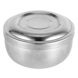Akozon Shaving Soap Dish with Lid, Bowl for Storing Shaving Soap, Men's Shaving Bowl, Soap Dish Shaving Bowl with Lid, Men's Wet Shaving Soap Cup Bowl Silver Metal
