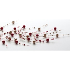 Sullivans Burgandy and Gold Pearl Beaded Garland 5'