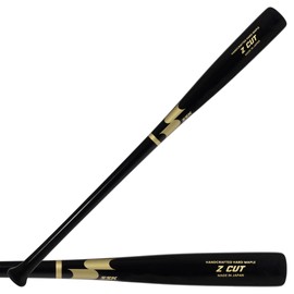 SSK Z Cut Maple Wood Baseball Bat - Made in Japan - Balanced - Durable (Black/Gold, 31")