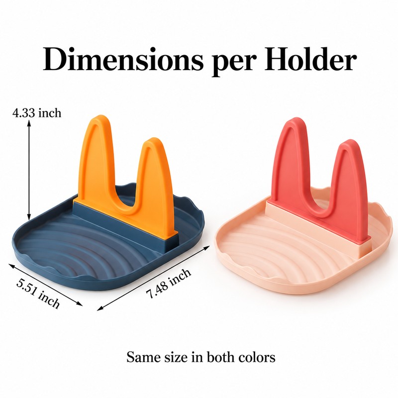 2-Pack Pot Lid and Spoon Rest Holders for Kitchen Counters