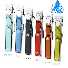 KONLLEN Billiards Case 6 Hard Holes Case Handmade 2 Butts 4 Bag Accessories 6 colors (Brown)