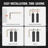 Happybuy Sliding Gate Kit, 6” Rolling Gate Hardware Kit with
