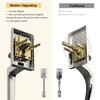 Brightify Satin Nickel Front Door Handle, Satin Nickel Door Handle