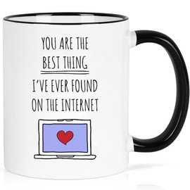 Funny Valentines Gift for Girlfriend,Boyfriend,Women Men,You are The Best Thing on The Internet Birthday Christmas Day Gifts for Wife Husband Him Her Coffee Mugs