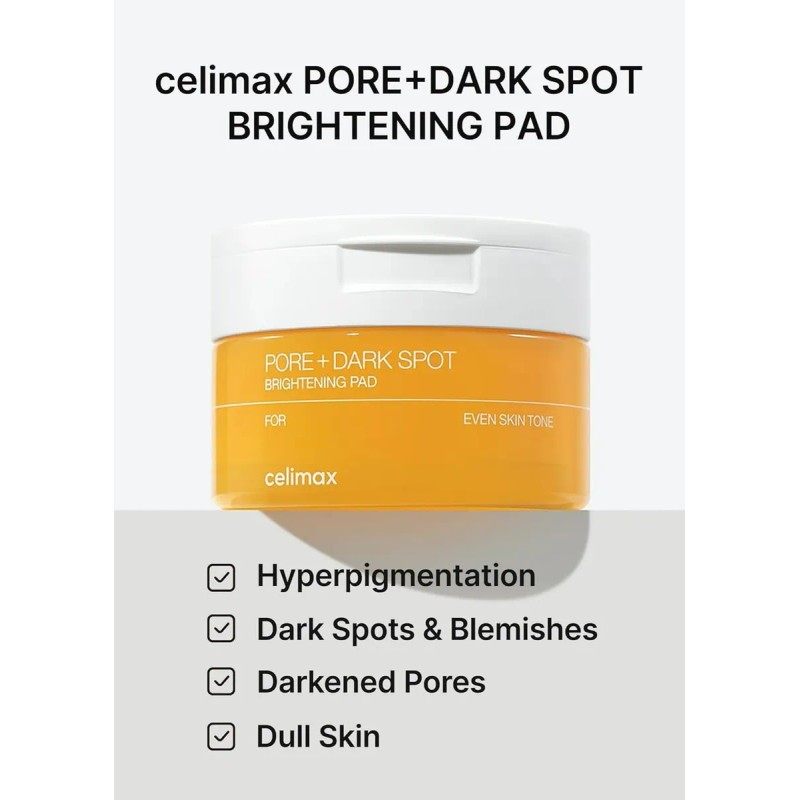 Celimax Pore + Dark Spot Brightening Pad Aclarante Coreano