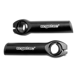 ergotec Unisex – Erwachsene Bar-Ends Evo-1 / Aluminium AL6061-T6, Schwarz, 156 g