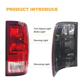 Tail Lights Rear Lamp for Do-dge Ram 1500 2500 3500 2009-2018, Ram 1500 Classic 2019-2020, Driver and Passenger Side Taillights Brake Light with Bulbs, 55277415AD 55277414AE