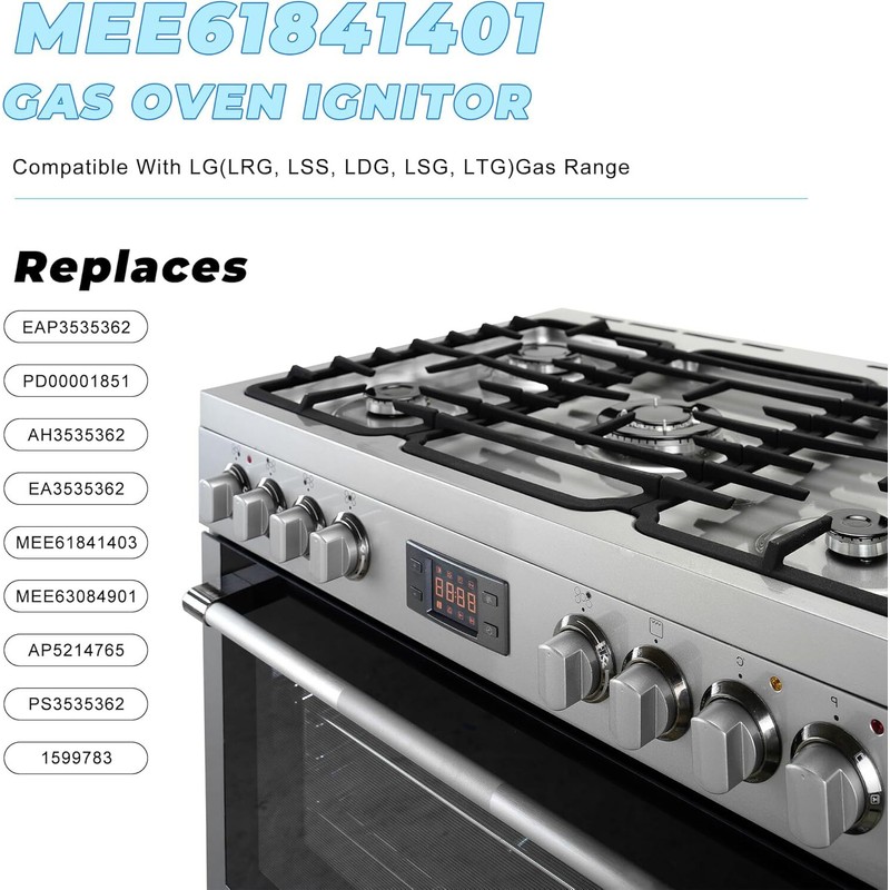 CARBOLE Gas Range Oven Stove Cooktop Flat Ignitor Igniter Replaces