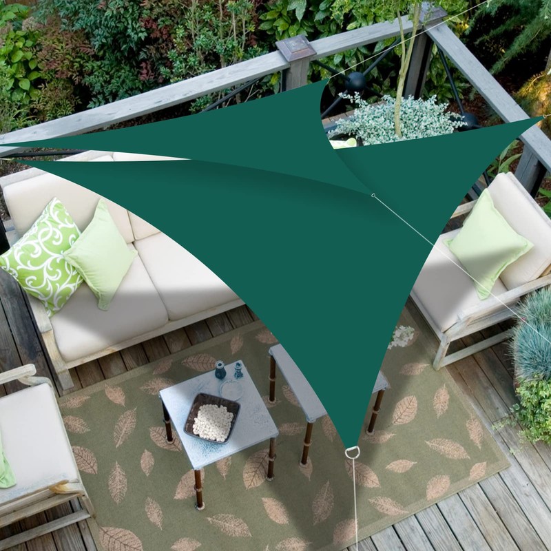 HEYOMART Sun Shade Sail Waterproof 3x3x3m Triangle, 98% UV Block