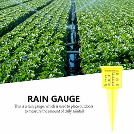 Operitacx 3pcs Rain Gauge Outdoor, Plastic Rain Gauges for Yard with Stake, Easy to Read Water Gauge for Rain Garden Lawn