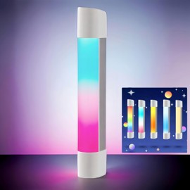 Rechargeable LED Colored Atmosphere/Mood Light Camping Lantern Flowing RGB Lights Party Lights 4000mAh Battery with 2 Magnets Endurance for 68 Hours for Indoor/Outdoor/Living-Room/Bedroom Portable