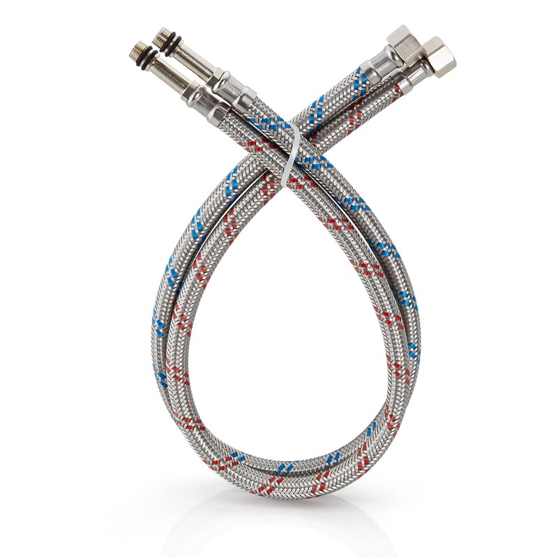 Midanya 24-Inch Long Faucet Water Supply Lines, Braided Stainless Steel