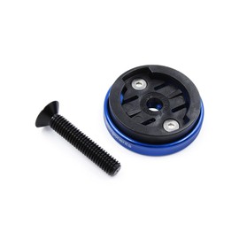 JRC Components Enkei Top Cap Bike Stem Mount | Compatible with Garmin Edge Series Devices | Lightweight CNC 6061-T6 Aluminium Body | Suitable for use with 1 1/8" Headset (Blue)