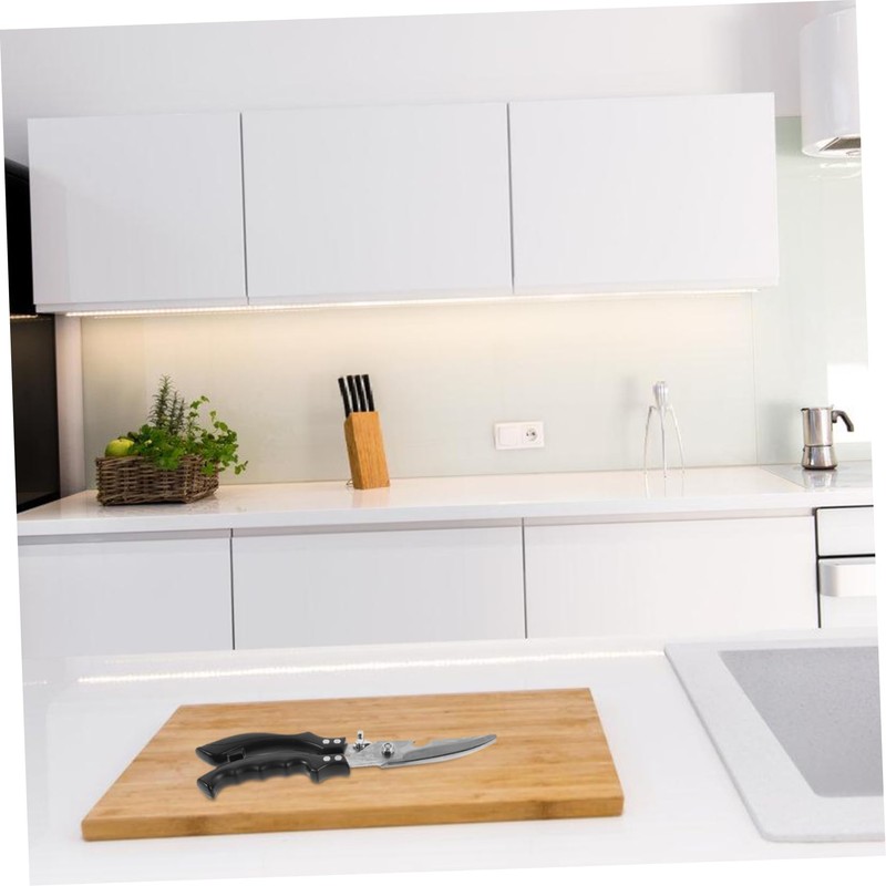 BIUDECO Ergonomic Handle Food Scissors Multi-purpose Chicken Bone Scissors Easy