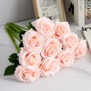IUKnot Artificial Rose 10pcs Open Flower Bouquet Faux Rose Stems