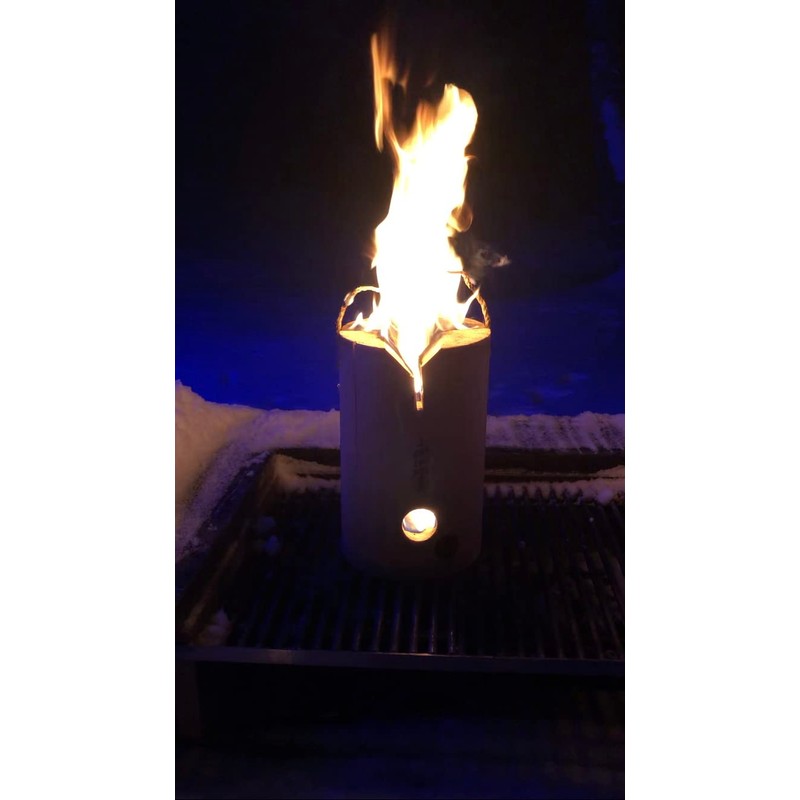 One Log Fire Portable Campfire Grill,100% All Natural Swedish Fire