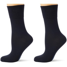 Nur Die Women's Damen Feine Komfort Socke, Blue-Blau (maritim 190), 35/38 (EU)