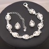 OTTFF Bridesmaid Jewelry Set Gift For Wedding 4 Sets Silver