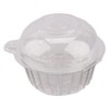 100 Packs Individual Cupcake Containers Stackable Single Compartment Cupcake Holder