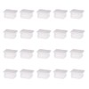 White Square Plastic Plugs, 20 Pcs Tube Inner End Caps,