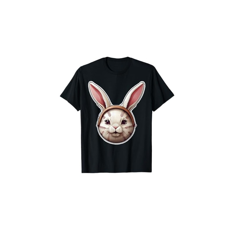 Baseball Easter Bunny Ears Easter Egg Hunting Basket Stuffer T-Shirt