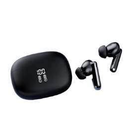 2025 Ear Buds Y90 Wireless Earbuds LED Display Fingerprint Touch Control 360° Surround Sound ANC ENC Hybrid 6-Mics Noise Cancelling Bass Stereo Sound Bluetooth 5.3 IPX-5 Waterproof USB-C Black
