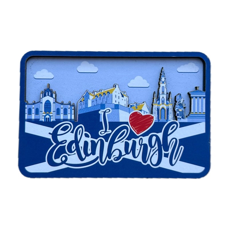 LILAJ Scottish Fridge Magnets 6-Pack - Edinburgh Castle, Telephone Box,