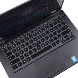 Keyboard Cover Skin for Dell Latitude 5400 5401 5410 5411 7400 14 inch Laptop with Trackpoint, Dell Latitude 14 Keyboard Protector, Laptop Accessories -Black