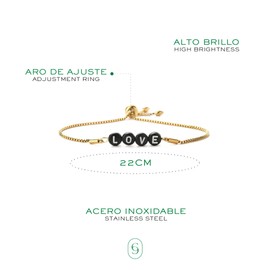 CLEPSIDRA® Pulseras para mujer de acero inoxidable. Brazalete ajustable uso diario. Regalos para mujer, mamá, novia o amiga. Joyeria para toda ocasion. Accesorios para mujer a la moda. Jewelry Gift
