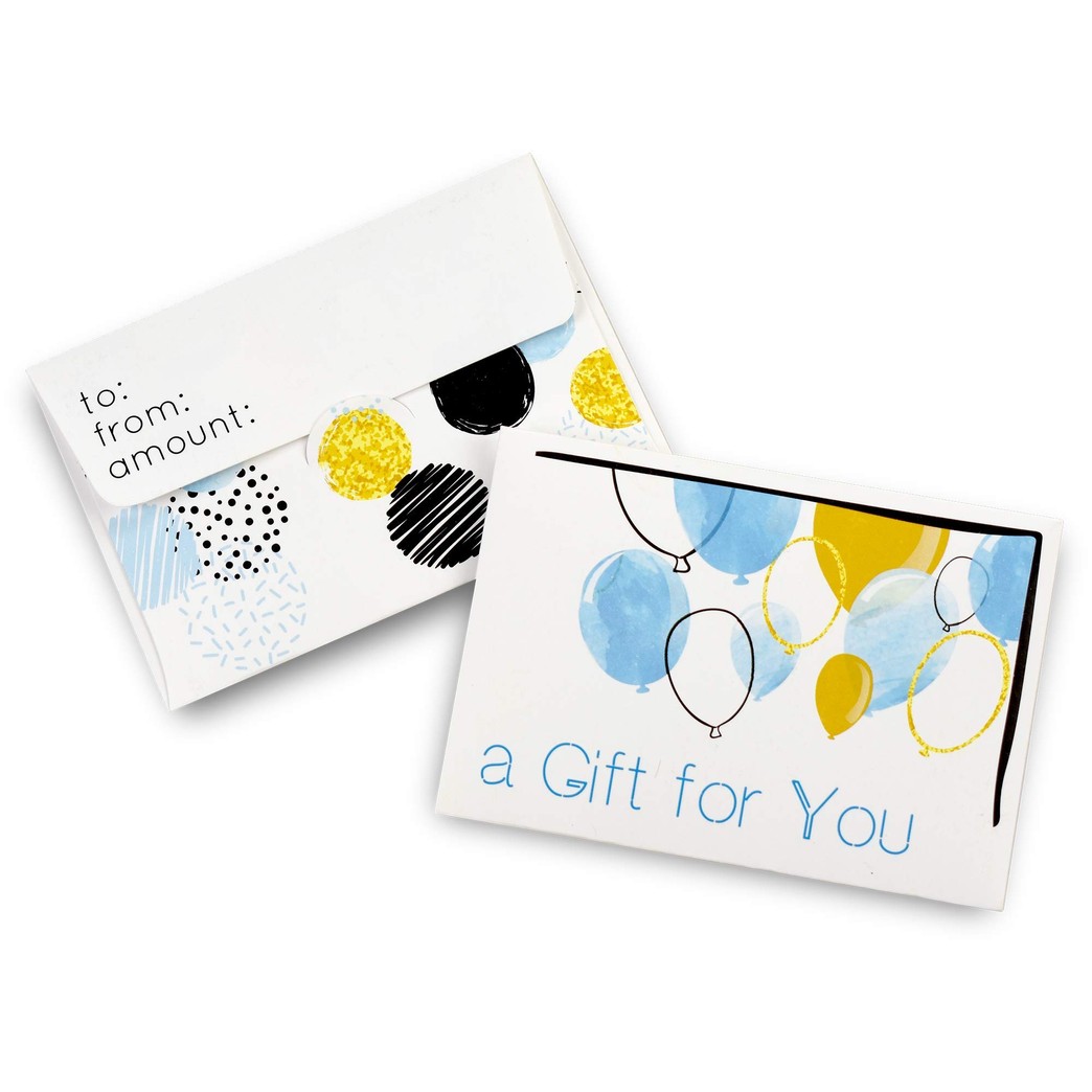 Guardian Gift Card Envelopes, 2-1/2” x 3-5/8”, 100/Box (Blue Balloons)
